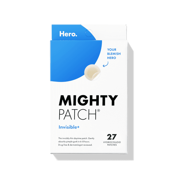 Mighty Patch™ Invisible+ from Hero Cosmetics - Daytime Hydrocolloid Acne Pimple Patches (27 Patches)