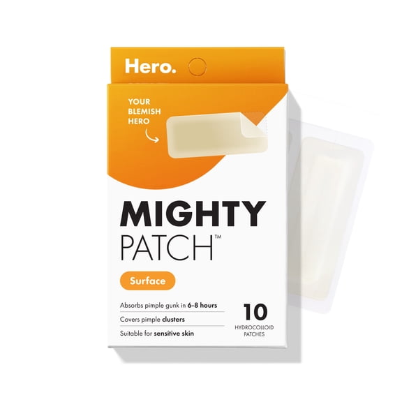 Hero Cosmetics Mighty Patch Surface Multi-Blemish Hydrocolloid Acne Pimple Patch 10 Count