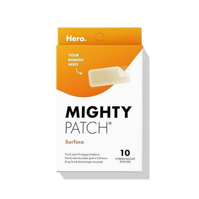 Mighty Patch™ Surface patch from Hero Cosmetics - XL Hydrocolloid Acne Patch (10 Count)