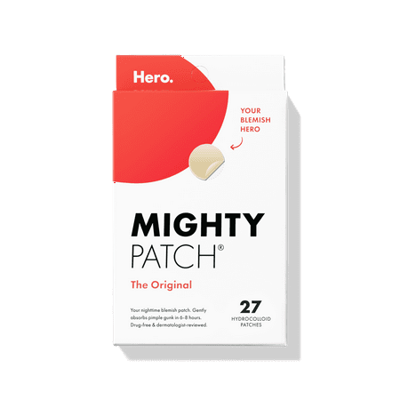 Mighty Patch by Hero Cosmetics Original Acne Pimple Patch Treatment with Hydrocolloid, 27 Count