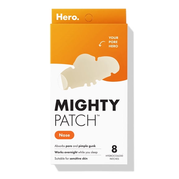 Hero Cosmetics Mighty Patch Nose, Nose Hydrocolloid Acne Pimple Patch, 8 Count
