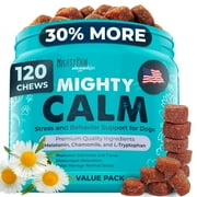 Mighty Paw Calming Chews for Dogs with Melatonin - Dog Sleep Aid Waggables Calm (Made in USA) - Puppy & Large Dog Calming Treats - Composure Dog Calming Chews for Stress & Relaxation - 120 Count