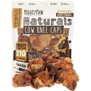 Mighty Paw Cow Knee Caps & Knuckle Bones Long-Lasting Chews for Dogs, 8 Pack