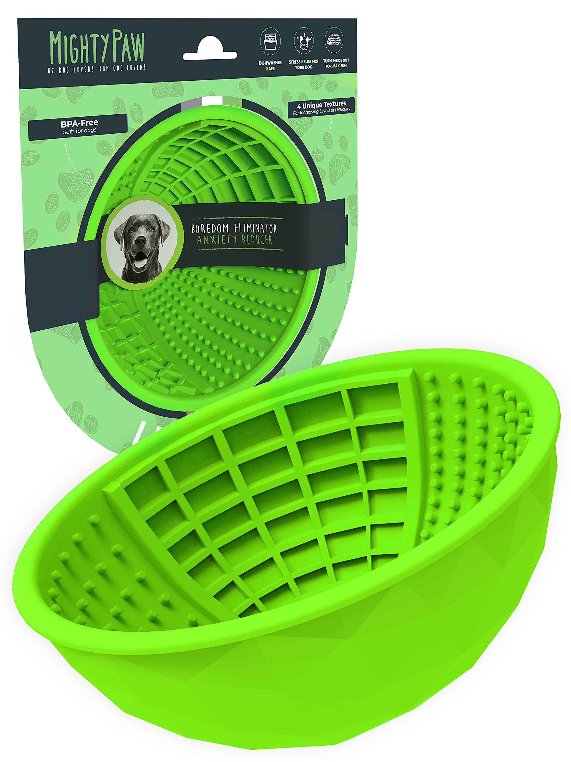 Mighty Paw Dog Lick Bowl Interactive Slow Feeder Puzzle for