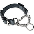 thumbnail image 1 of Mighty Paw Martingale Dog Collar 2.0 - Stainless Steel Chain, Heavy Duty Buckle - Large, Gray, 1 of 9