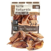 Mighty Paw Half Pig Ears for Dogs, All Natural Dried Single Ingredient Dog Treats (12 Pack)