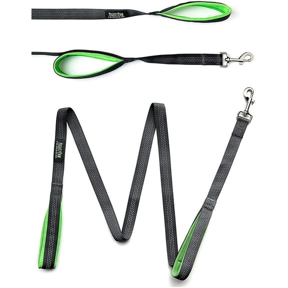 Mighty Paw HandleX2 Dual Handle Dog Leash, 6 Foot Long Reflective Dog Lead with 2 Handles