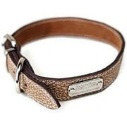 Mighty Paw Leather Dog Collar, Distressed Real Genuine Leather and a Strong Metal Buckle. Super Soft for Ultimate Comfort. Modern Designer Look for Small, Medium, Large and XL Pets