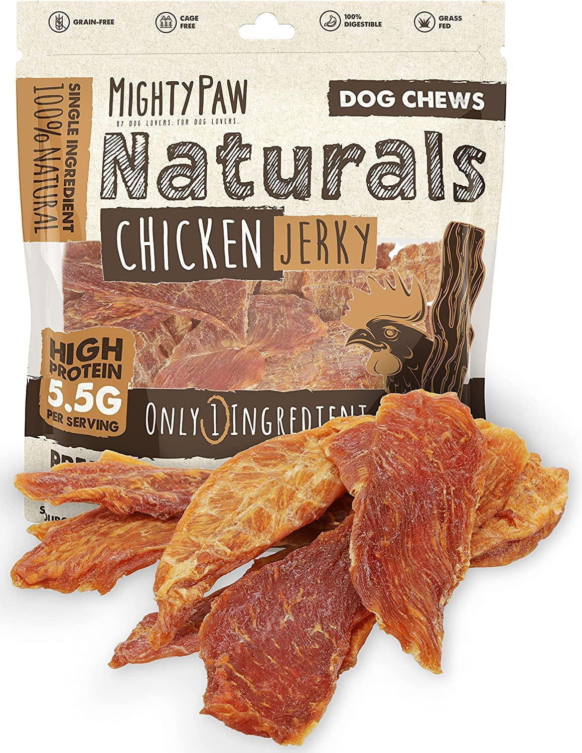 Mighty Paw Naturals Chicken Jerky for Dogs Chicken Jerky Dog Treats