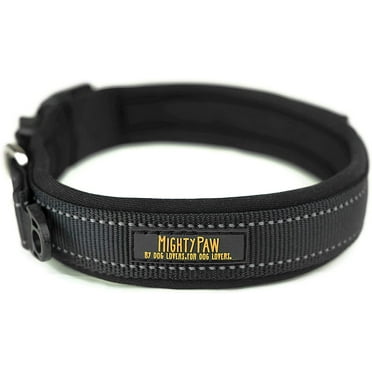 Mighty Paw Neoprene Padded Dog Collar, Sports Collar with Reflective Stitching, Extra Comfort for Active Dogs