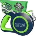 thumbnail image 1 of Mighty Paw Retractable Dog Leash 2.0 16' Nylon, Stainless Steel All Lifestages Reflective Dog Retractable Leash, Green (0 - 50 lbs), 1 of 10