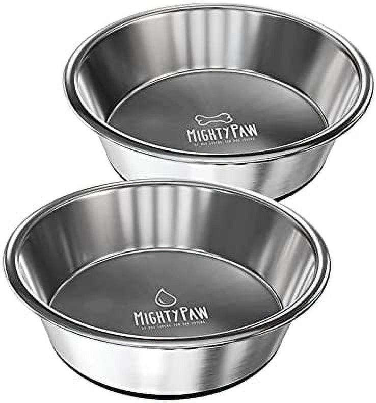 Stainless Steel Non-Slip Rubber Bottom Puppy Dog Bowl Easy to Clean Multi-Dog  Feeding Bowl in Sliver H-D0102HI2MMW - The Home Depot