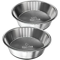 Mighty Paw Stainless Steel Dog Bowls, 2 Pack, Non Slip Rubber Bottom, No Leak Design