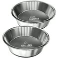 thumbnail image 1 of Mighty Paw Stainless Steel Dog Bowls - Pack of 2 - Non-Slip Bottom - No Spill Design - Dishwasher Safe - Suitable for All Pet Breeds - Safe Dog Food and Dog Water Bowl - Steel Bowl Set - Large - 8.5”, 1 of 7
