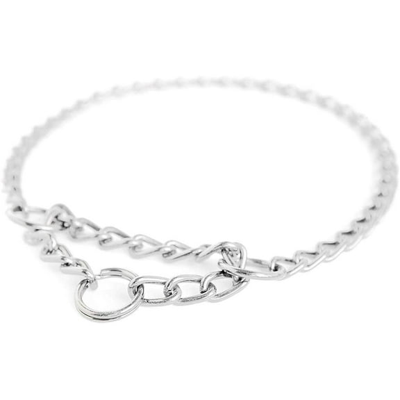 Mighty Paw Stainless Steel Martingale Training Collar. Trainer Approved Modified Slip Chain Collar, No More Pulling. Fits Large & Small Dogs