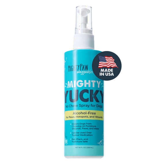 Mighty Paw Waggables Yucky No Chew Spray for Dogs, Bitter Apple Spray for Dogs to Stop Chewing, Anti Chew Spray for Dogs, Made in The USA, 8 oz