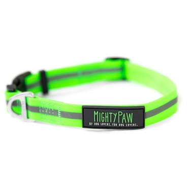 Mighty Paw Waterproof Dog Collar, Smell-Proof Active Dog Gear, Coated Nylon Webbing with Reflective Stripe