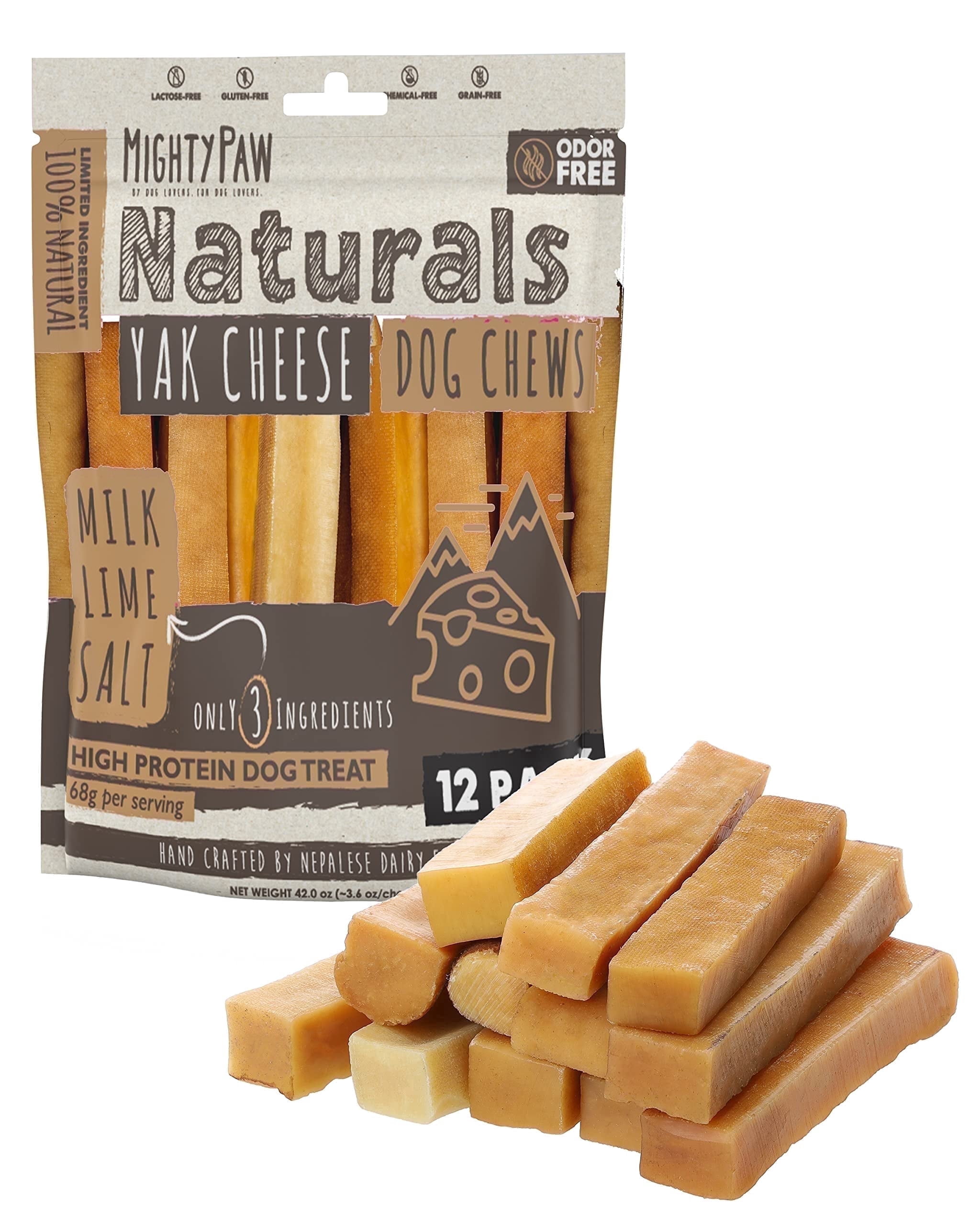 yahhhku☆ミネラル3本セット Mighty Paw, Yak Cheese Himalayan Dog Chews, Large, 12 Pack