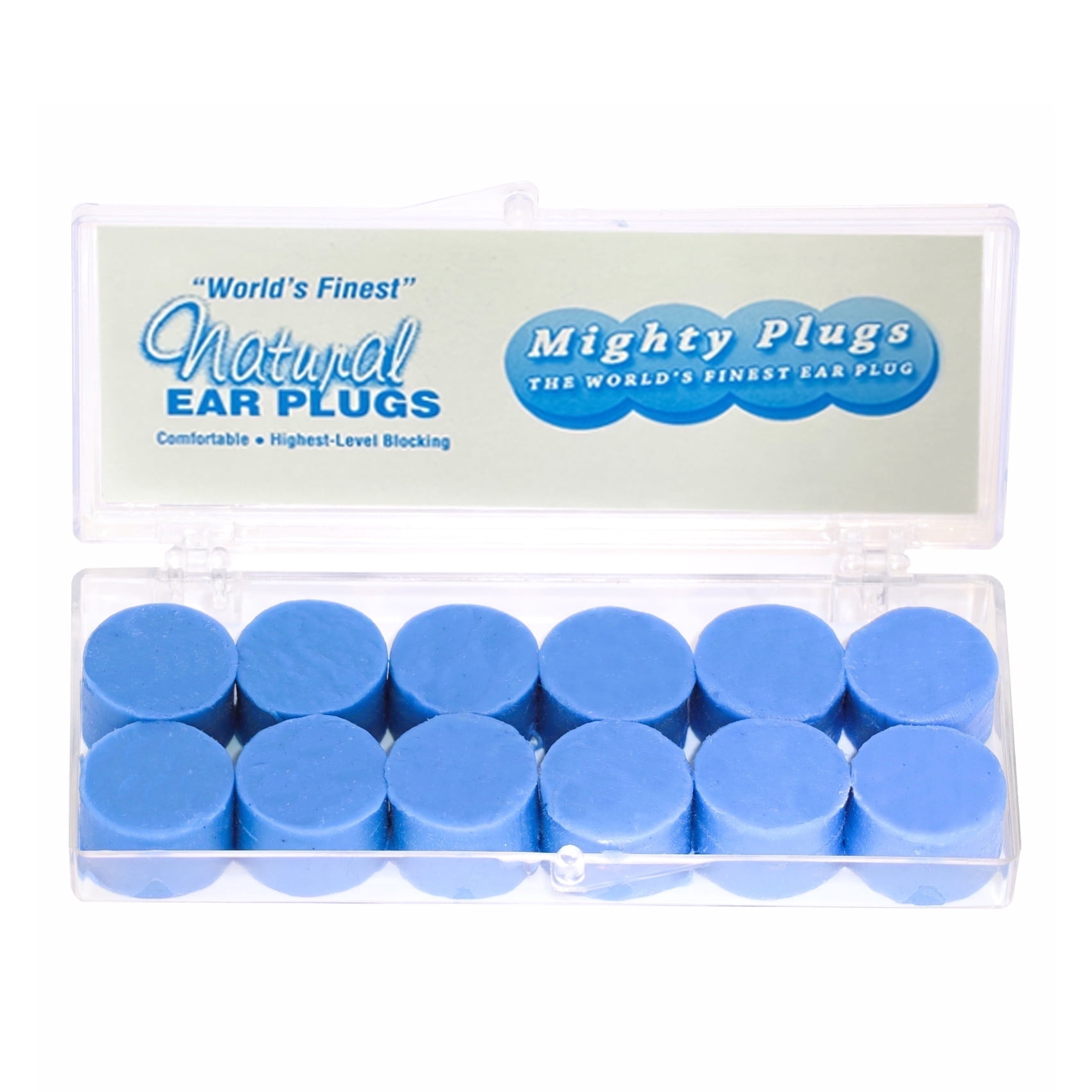 Mighty Plugs Beeswax Ear Plugs, 12 Pairs (24 Count), NRR 34, Moldable Reusable Wax Earplugs for Sleeping, Travel, Swimming & Concerts, Noise Reduction