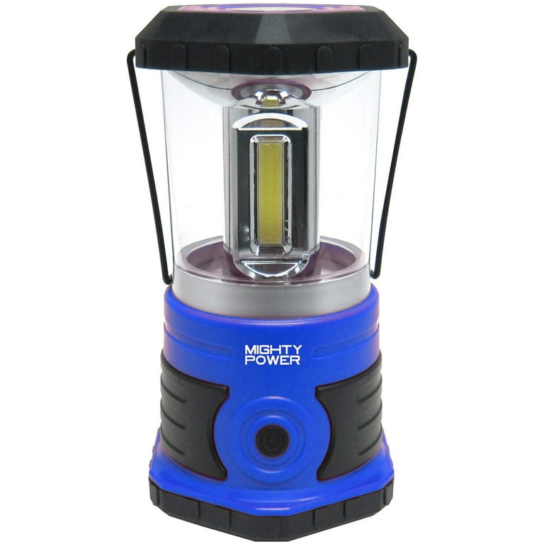 Mighty Power 4D LED Camping Lantern With Rubber Base, Compass-Handle,  X-Large, Blue-Black, 750 Lumens - Walmart.com