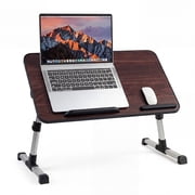 COWIN Laptop Desk Table, Adjustable Laptop Stand, Foldable Lap Desks 20.5 11.82 inWalnut