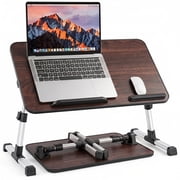 Cowin Laptop Desk Table, Adjustable Laptop Stand, Foldable Lap Desks 20.5×11.82 in(Walnut)