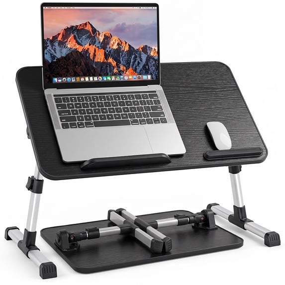 Cowin Laptop Desk Table, Adjustable Laptop Stand, Foldable Lap Desks 20.5×11.82 in (Black)