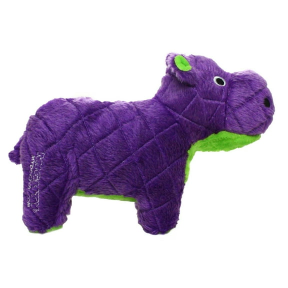 Mighty Safari Hippo Purple Plush Squeaky Dog Toy