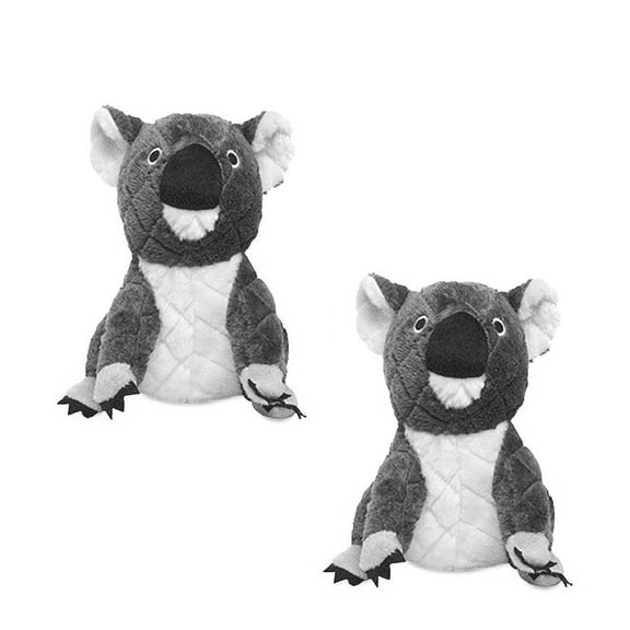 Mighty Safari Koala Durable Plush Squeaky Dog Toy, 2 Pack
