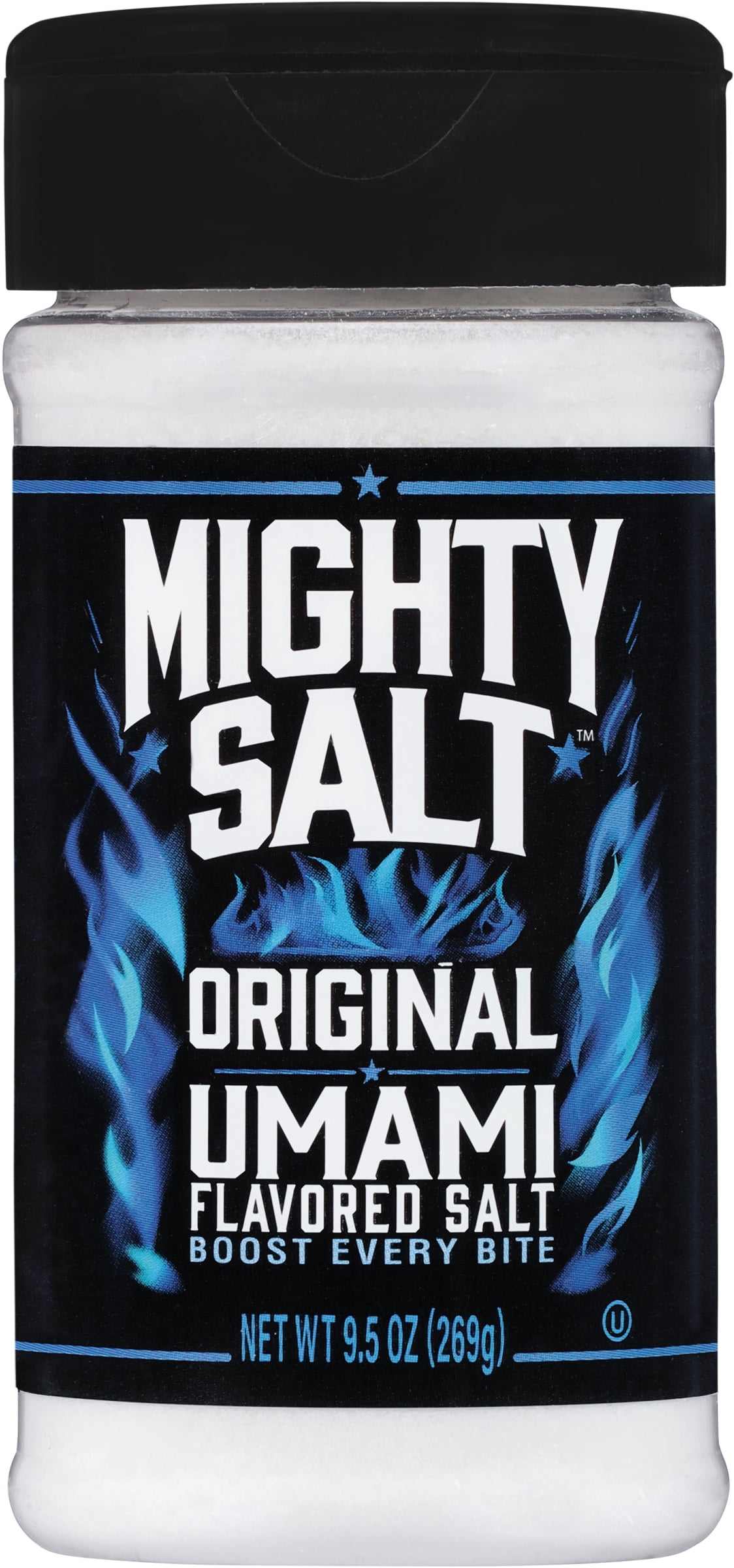 Mighty Salt Original Umami Flavored Salt, MSG and Salt Food Flavoring, 9.5 oz Bottle