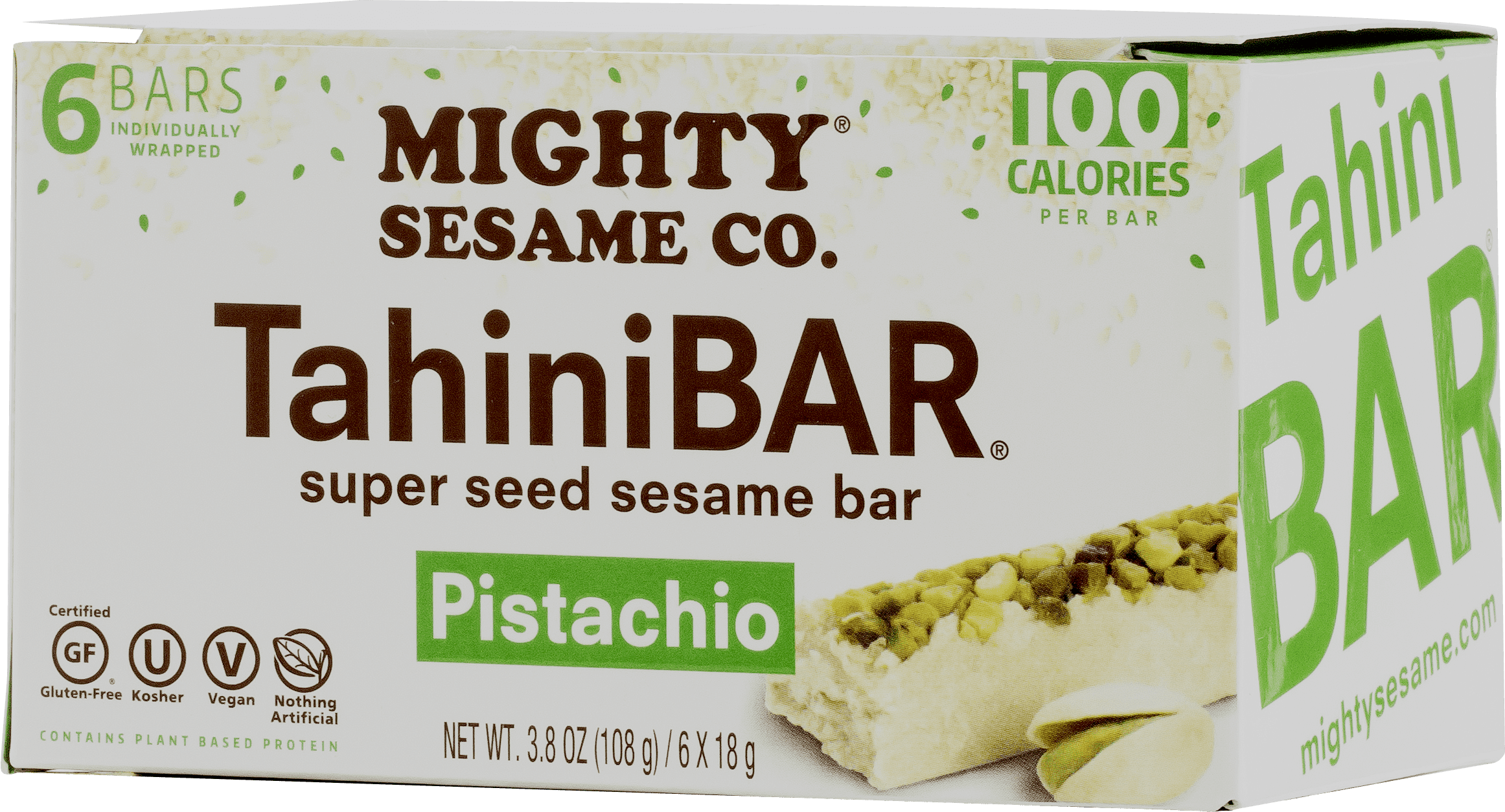 Mighty Sesame Company Pistachio Super Seed Tahini Bars, 3.8oz