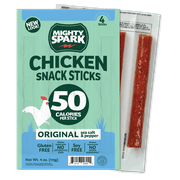 Mighty Spark Original Sea Salt & Pepper Chicken Snack Sticks, 4 oz, 4 Count Pack
