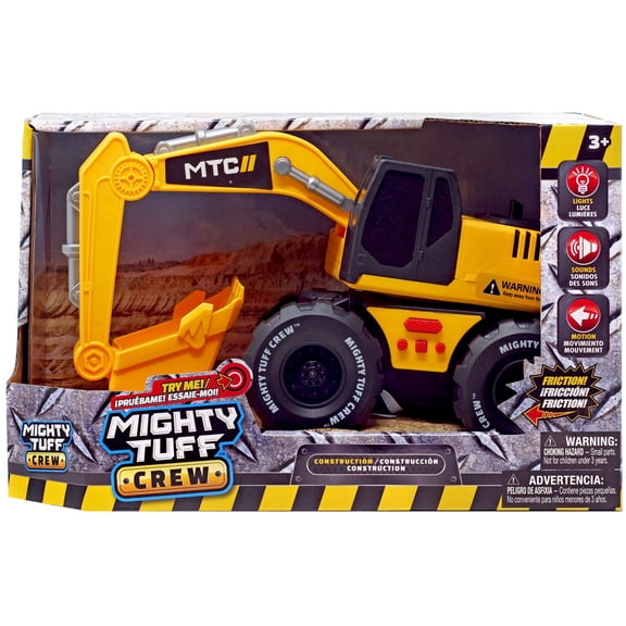 Mighty Tuff Crew Construction Excavator Vehicle (Lights & Sounds)