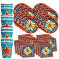 thumbnail image 1 of Mighty Woman Superhero Birthday Party Supplies Set Plates Napkins Cups Tableware Kit for 16, 1 of 7