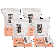 MightyGood Wipe That Tush Flushable Wipes - 120 Individually Wrapped Wipes (4 packs of 30 wipes each) Fragrance Free Travel Friendly
