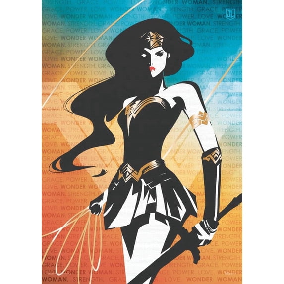 DC Comics (Wonder Woman - Words) MightyPrint™ Wall Art MP17240344