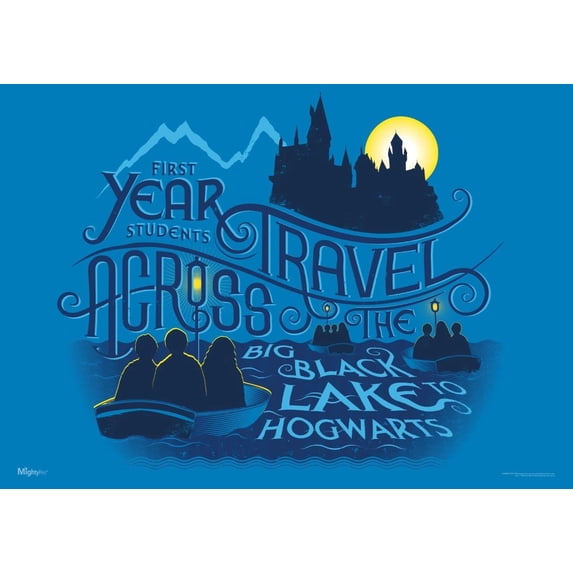 MightyPrint 'Harry Potter Hogwarts Black Lake' Graphic Art Print MP24170377