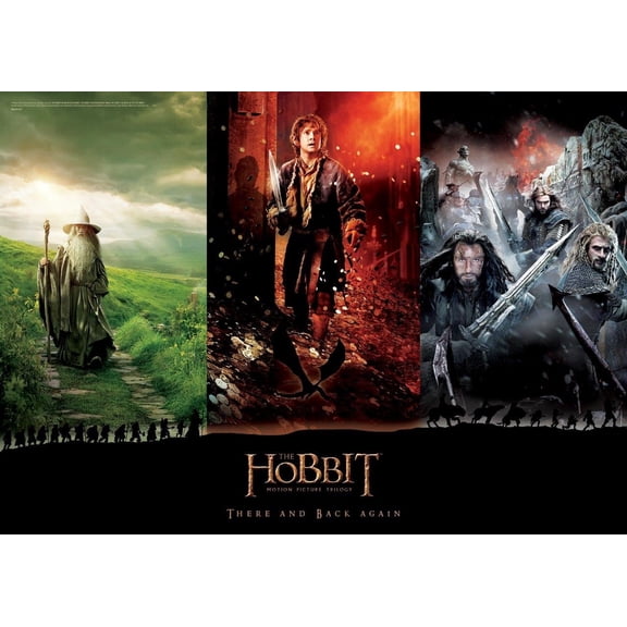 MightyPrint Hobbit Trilogy 'There and Back Again' Graphic Art Print MP24170121