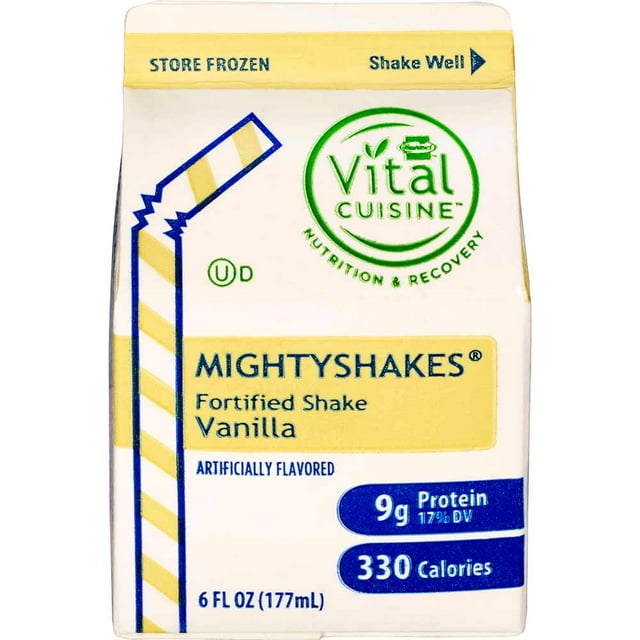 MightyShakes Vanilla Protein Shake Beverage, 6 Ounce Food Drink 50 per case