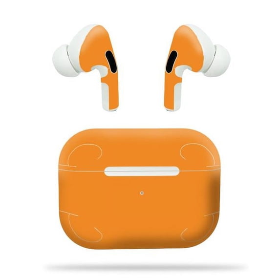 MightySkins APAIPOPR-Solid Orange Skin for Apple AirPods Pro, Solid Orange