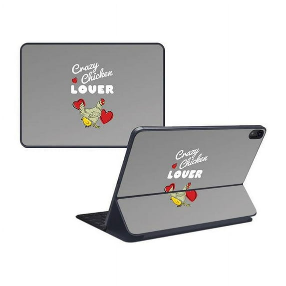 MightySkins APIPSK1218-Crazy Chicken Lover Skin for Apple iPad Pro Smart Keyboard 12.9 in. 2018 - Crazy Chicken Lover