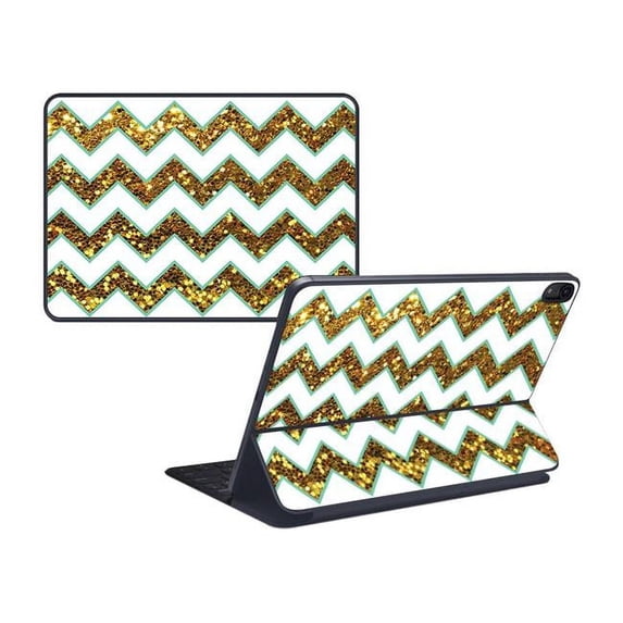 MightySkins APIPSK1218-Glitzy Chevron Skin for Apple iPad Pro Smart Keyboard 12.9 in. 2018 - Glitzy Chevron