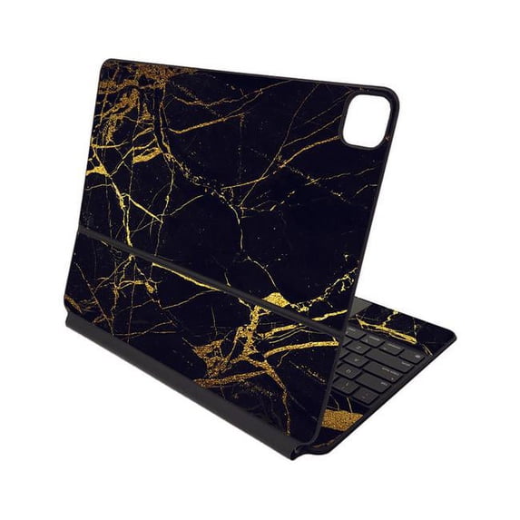 MightySkins APIPSK1221-Black Gold Marble Skin Compatible with Apple Magic Keyboard for iPad Pro 12.9 in. 5th Generation - Black Gold Marble