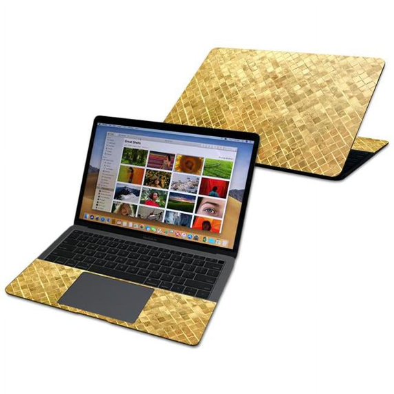 MightySkins APMAAI1318-Gold Tiles Skin Decal Wrap for Apple MacBook Air 13 in. 2020-2018 Sticker - Gold Tiles