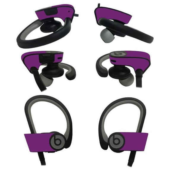 MightySkins BEPOB2-Solid Purple Skin for Beats Powerbeats2 Headphones - Solid Purple