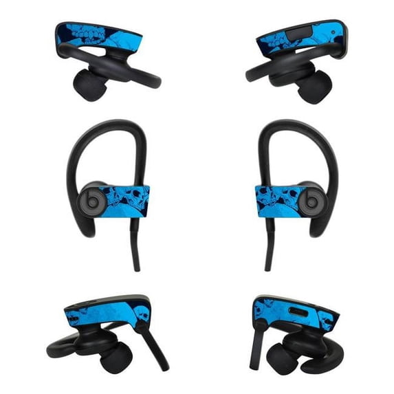 MightySkins BEPOB3-Blue Skulls Skin for Dr Dre Powerbeats3 - Blue Skulls