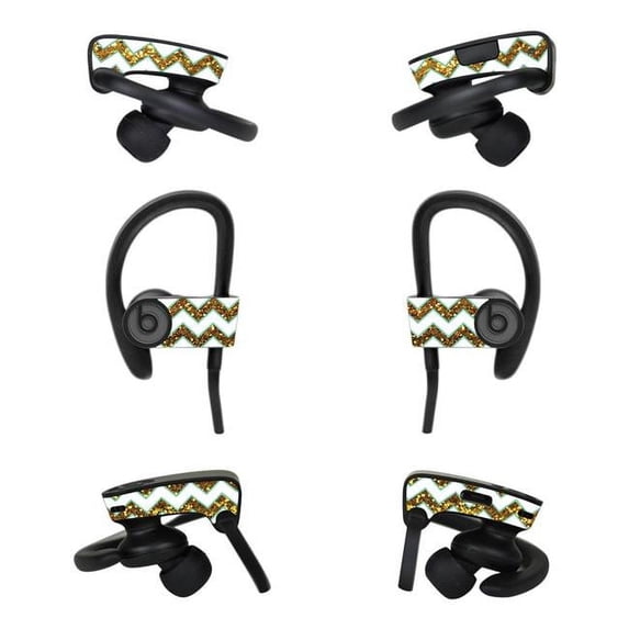 MightySkins BEPOB3-Glitter Chevron Skin for DR Dre Powerbeats3 Wireless In-Ear Headphones - Glitter Chevron