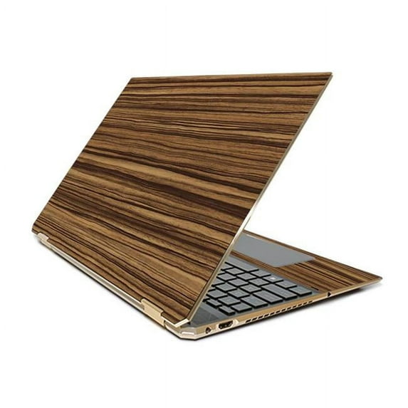 MightySkins CF-HPS3601519-Dark Zebra Wood Carbon Fiber Skin Decal Wrap for HP Spectre X360 15.6 in. Gem-Cut 2019 Sticker - Dark Zebra Wood