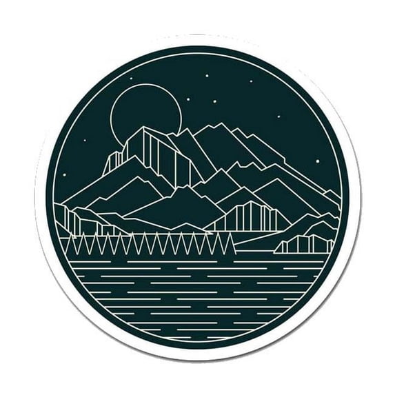 MightySkins D-DC-3-99764 3 in. Laptop Sticker Decal - Minimalist Landscape