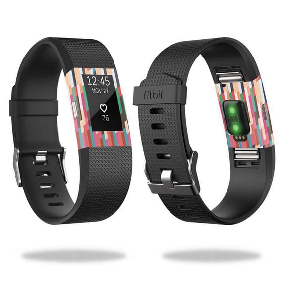 MightySkins FITCHAR2-Crazy Stripes Skin for Fitbit Charge 2 Wrap Cover Sticker - Crazy Stripes